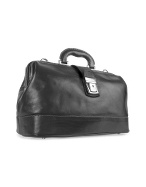 Chiarugi Black Genuine Italian Leather Doctor Bag