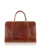 Chiarugi Handmade Brown Genuine Italian Leather Business Bag