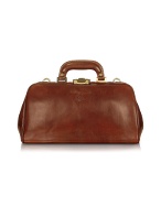 Chiarugi Handmade Brown Genuine Leather Doctor Bag