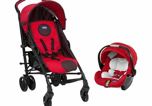 Chicco Lite Way Plus Travel System - Red and Black