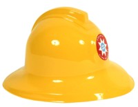 Chief Fire Brigade Hat - Yellow Plastic