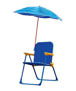 childrens Chair and Parasol- Blue
