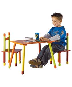Unbranded Colourful Kids Table and 2 Chairs