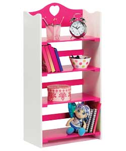 Pink and White Bookcase