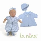 Childrensalon La Nina Anita Baby Doll With A Coat and Hat Set 22cm