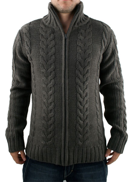 Charcoal Heavy Cable Knit