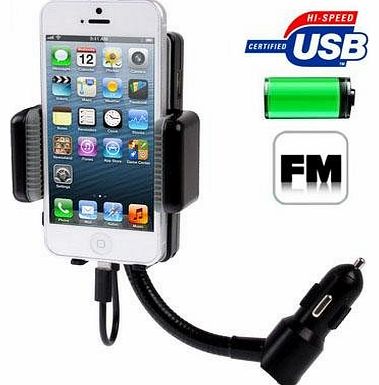 China 3in1 Universal All Channel Fm Transmitter Car Charger Hands Free Kit for Iphone 5