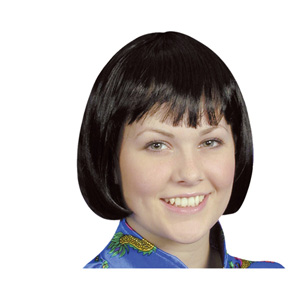 China Doll wig, black
