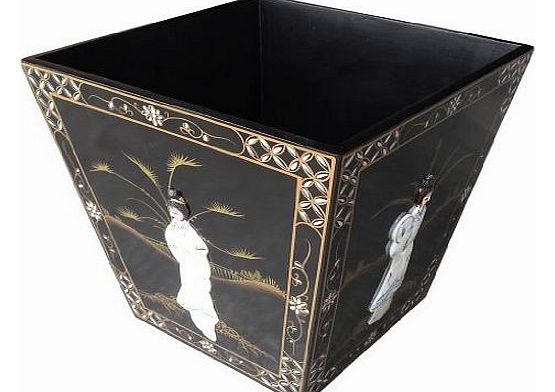China Warehouse Direct Oriental Mother of Pearl Waste Bin, Chinese Furniture