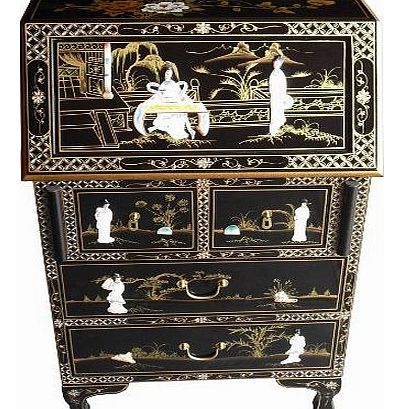 Writing Bureau Desk, Writing Desk, Oriental Chinese Furniture