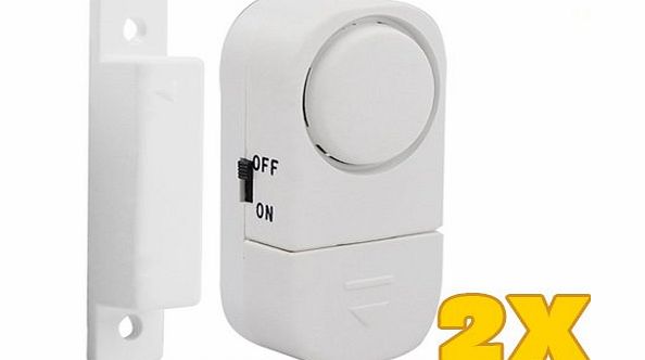 chinkyboo 2pcs Wireless Door and Window Audible Alarm - Magnetic Entry Alarm Sensor Security Set
