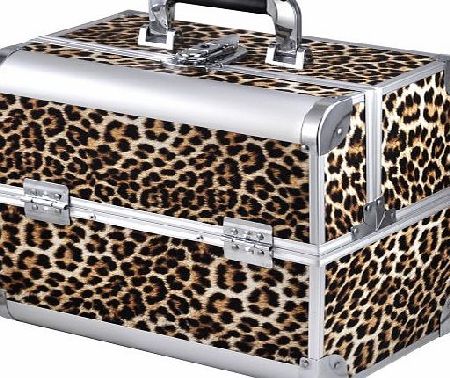 chinkyboo New Arrival Leopard Print Beauty Box Make Up Rose Vanity Case Cosmetic Nail Jewelry Case