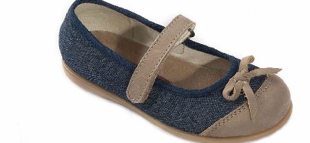 CHIPMUNKS Miami Denim Leather Ballerina