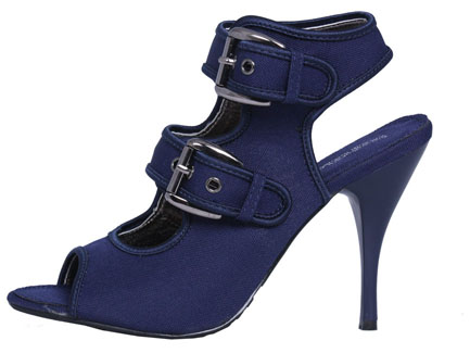 Canvas 2 Buckle Shoe Navy