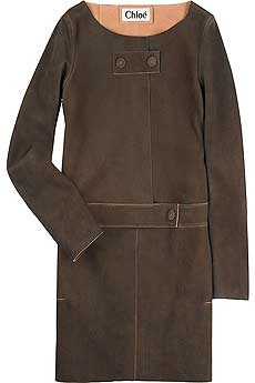 Chloandeacute; Bi-colored leather coat
