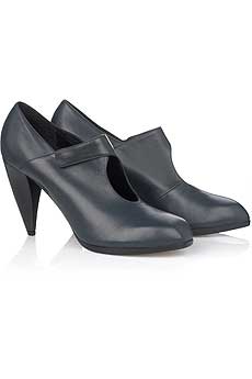 Cone heel shoe boots