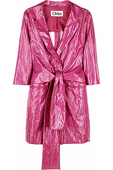 Chloandeacute; Tie-front raincoat