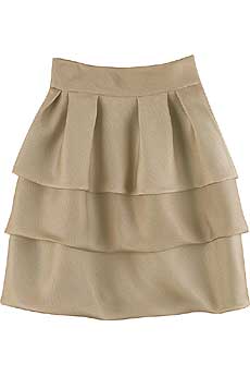 Chloandeacute; Tiered Silk Skirt