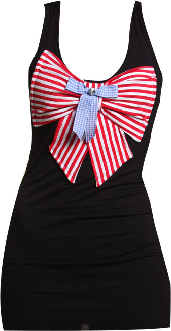 jersey bow front vest