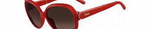 Chloe Ladies Grey Red CE611S Sunglasses
