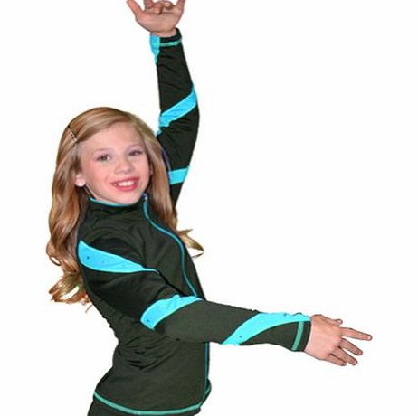 ChloeNoel Blue Spiral Ice Skating Jacket Girl 8-10