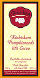 Choco-Lina Pumpkin Seed, Dark chocolate bar