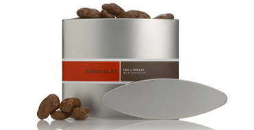 Chocolate Chilli Pecan Gift Tin from Kshocolat