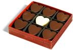 Chocolate hearts: 10cm X 10cm