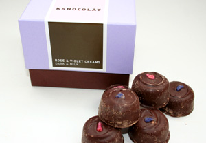 Chocolate Kshocolat Rose and Violet Cream Gift Box