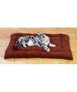 Chocolate Quilted Cat Bed
