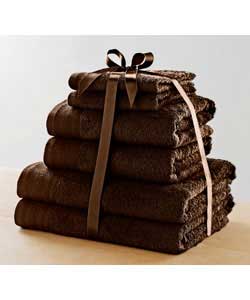 Chocolate Ribboned Towel Bale