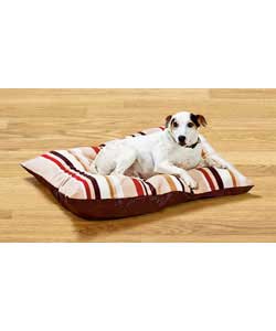 Chocolate Striped Pet Bed with Healthguard