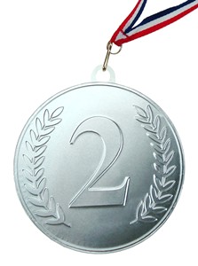 100mm Silver chocolate medal - Bulk case of 20,