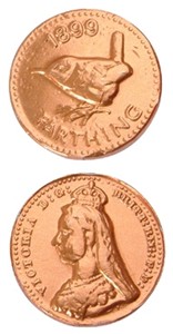 Copper farthing chocolate coins - Bag of 50