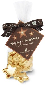 Chocolate Trading Co Gold Christmas chocolate stars - Bulk box of 220