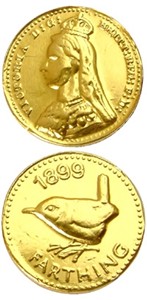Gold farthing chocolate coins - Bag of 50