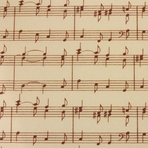 Musical notes brown, chocolate transfer sheets x2