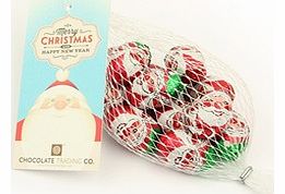 Net of chocolate Santa eggs