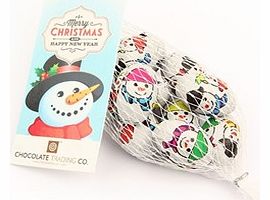 Net of chocolate snowmen eggs