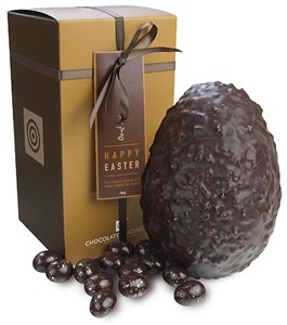 Oeuf amande, Dark chocolate Easter egg - Large
