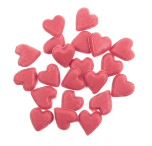Pink heart chocolate decorations - Tub of 80
