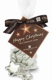 Silver Christmas chocolate stars - Bag of 20