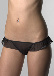 Mesh Frills string bikini brief