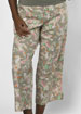Woven Capri Pants with button leg hem