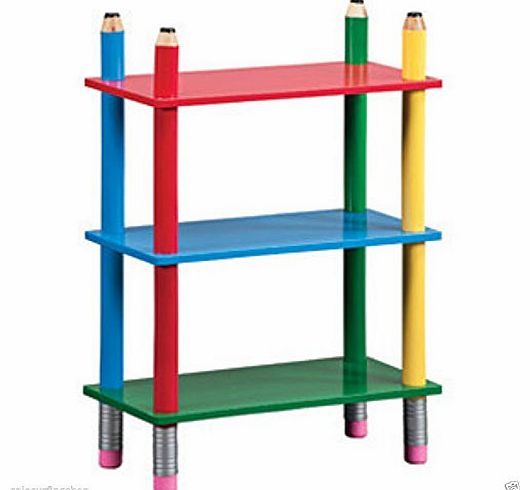 Brand New Pencil Crayon Kids Shelving Unit, Bookcase, Children bedroom furniture