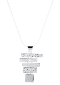 Chris Lewis Silver Brick Pendant by Chris Lewis CLBP1