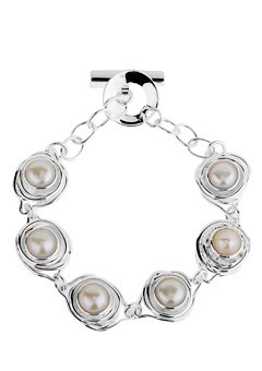 Silver Pearl Nest Bracelet by Chris Lewis CLPNB