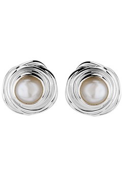 Silver Pearl Nest Earrings by Chris Lewis CLPNS