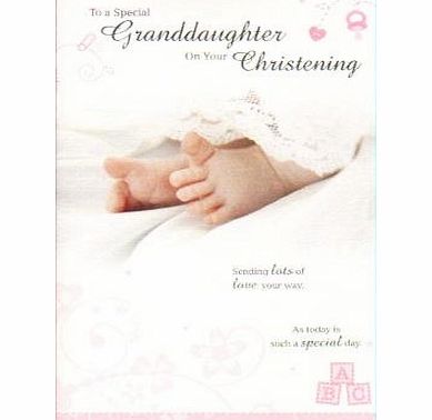 Christening Card To A Special Granddaughter On Your Christening Day Card - 7435