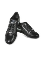 Dior Homme Black and Gray Leather Sneaker Shoes